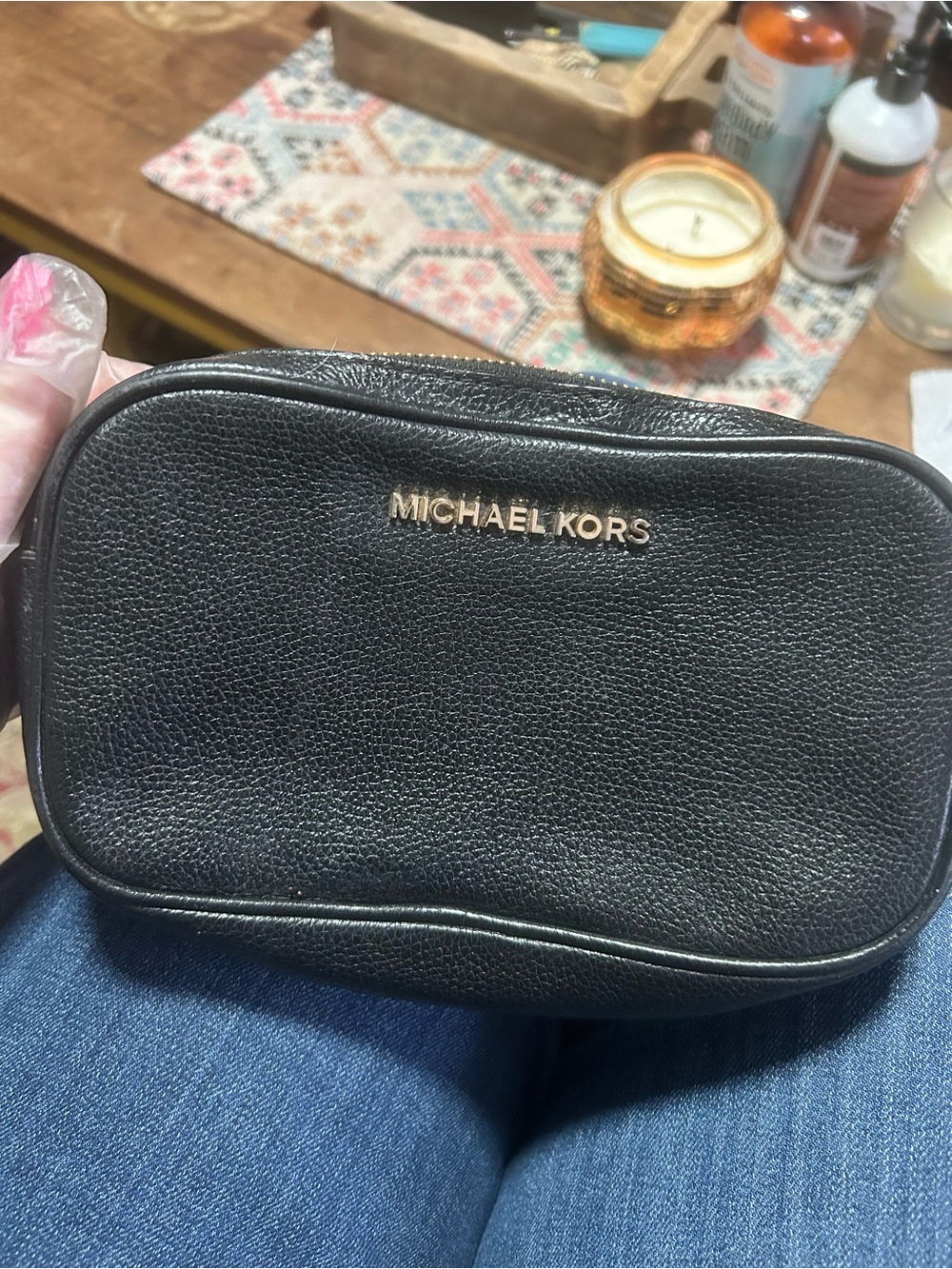 Michael Kors black leather crossbody